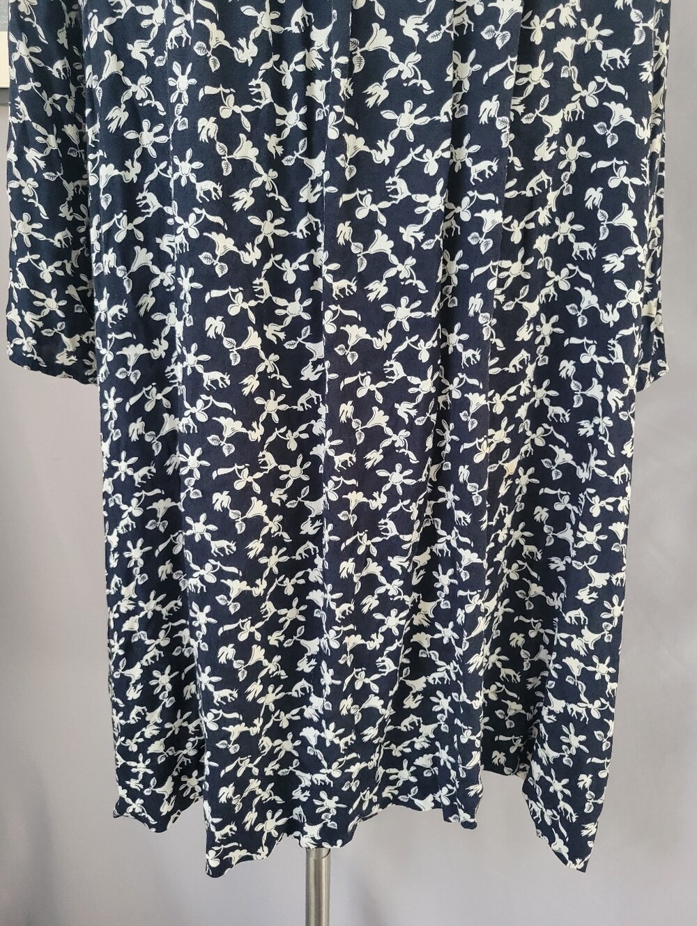 Ba&Sh Cocea A Line Mini Floral Dress Black White 3 or US 10 or L - Picture 12 of 14